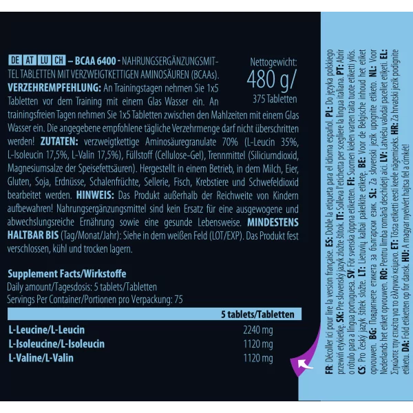 Scitec Nutrition BCAA 6400 (375 tab.)