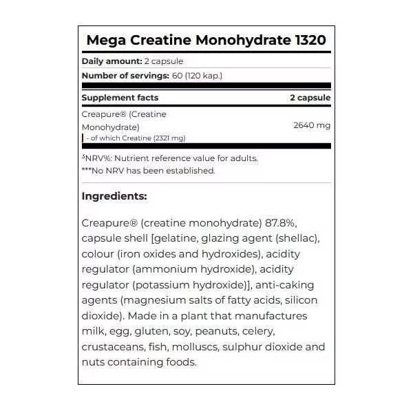 Scitec Nutrition Mega Creatine Monohydrate 1320 120 kapsula