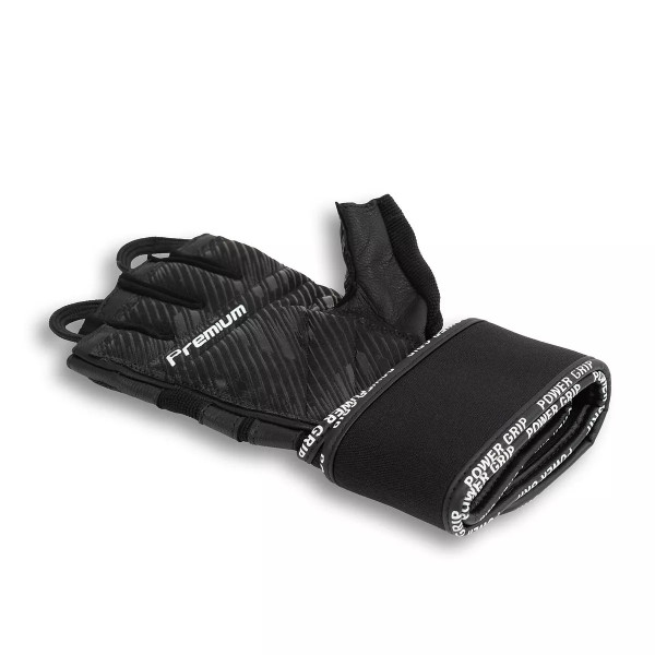 Scitec Nutrition MADMAX leather gloves with wrist grip black
