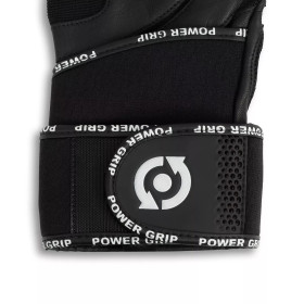 Scitec Nutrition MADMAX leather gloves with wrist grip black