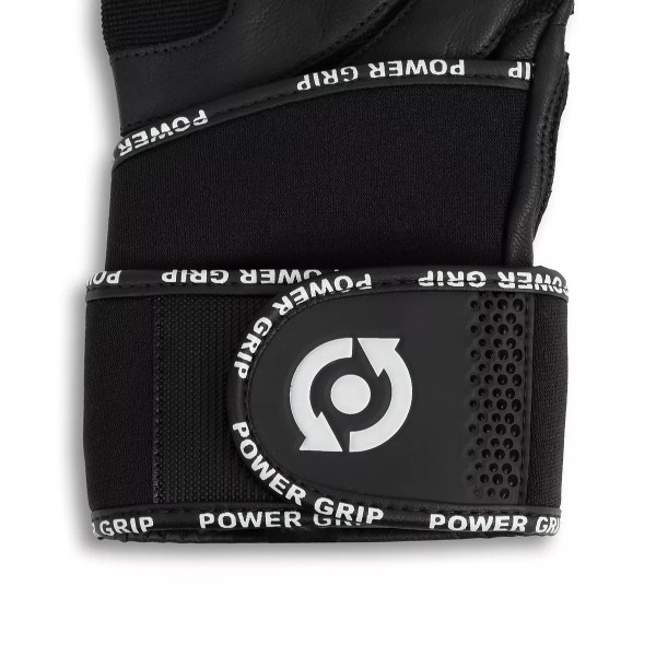 Scitec Nutrition MADMAX leather gloves with wrist grip black