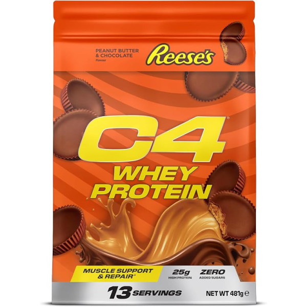 C4 Whey Protein Powder - 13 Servings Reese's Peanut Butter & Chocolate