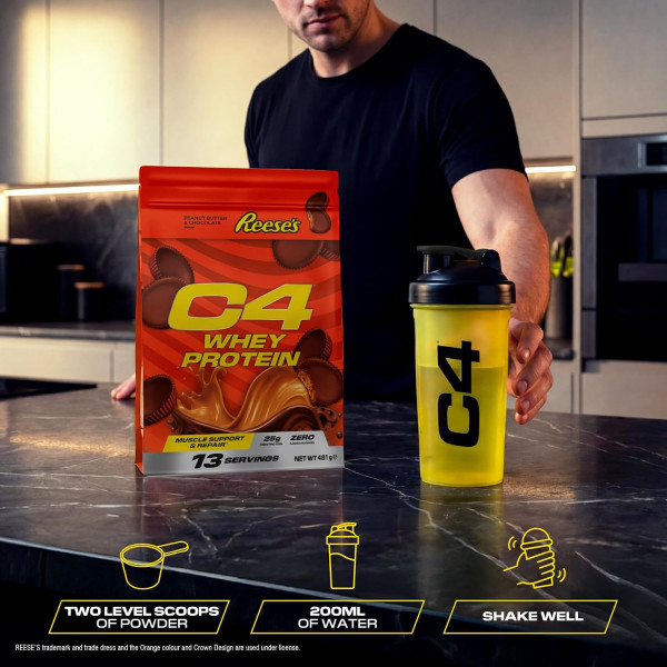 C4 Whey Protein Powder - 13 Servings Reese's Peanut Butter & Chocolate