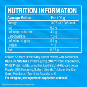 C4 Whey Protein Powder - 13 Servings Hershey’s Cookies 'N' Creme