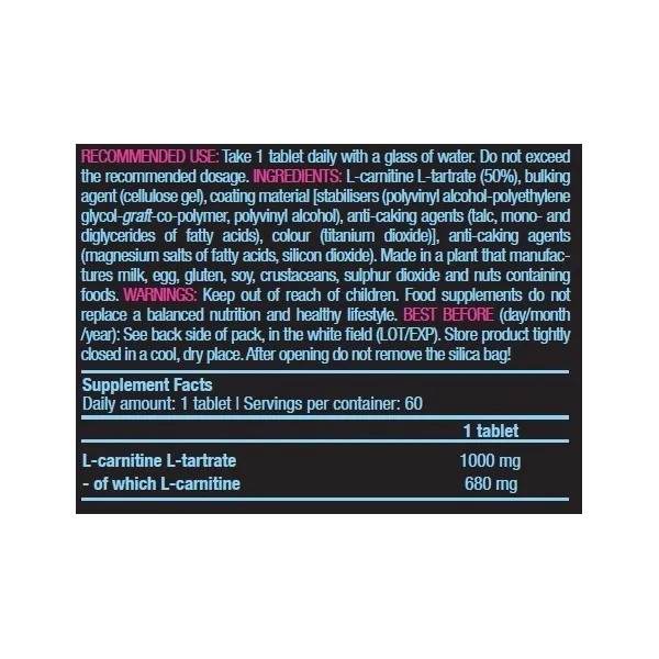 BiotechUSA L-Carnitine 1000 30 kapsula