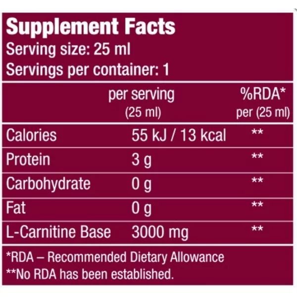 BiotechUSA L-Carnitine 3000 20x25ml