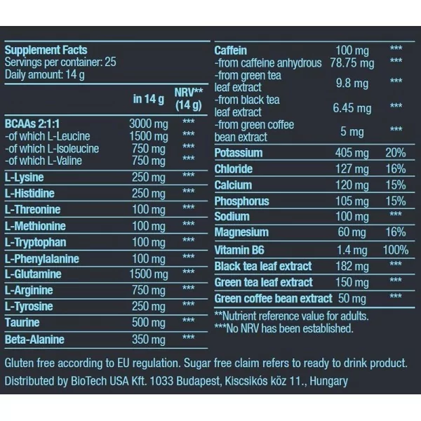 BiotechUSA Amino Energy Zero with Electrolytes 360 g
