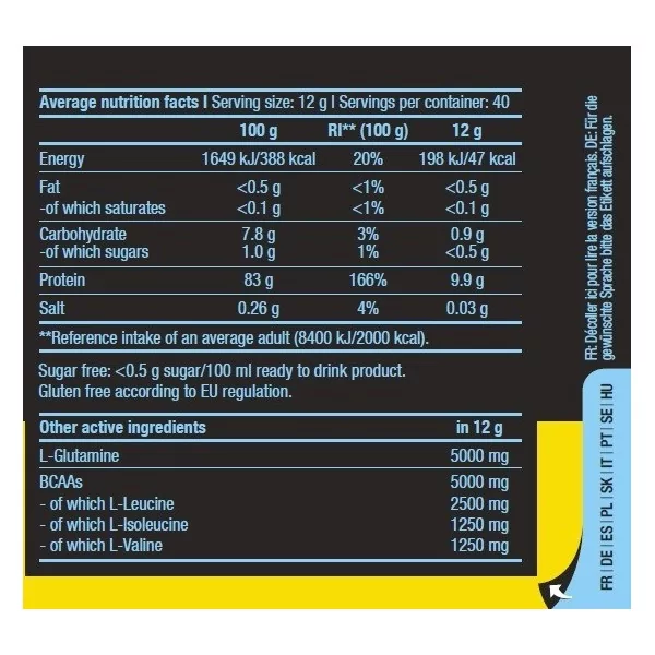 BCAA + Glutamine Zero (480g)