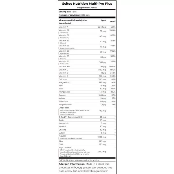 Scitec Nutrition Multi-Pro Plus (30 pak.)